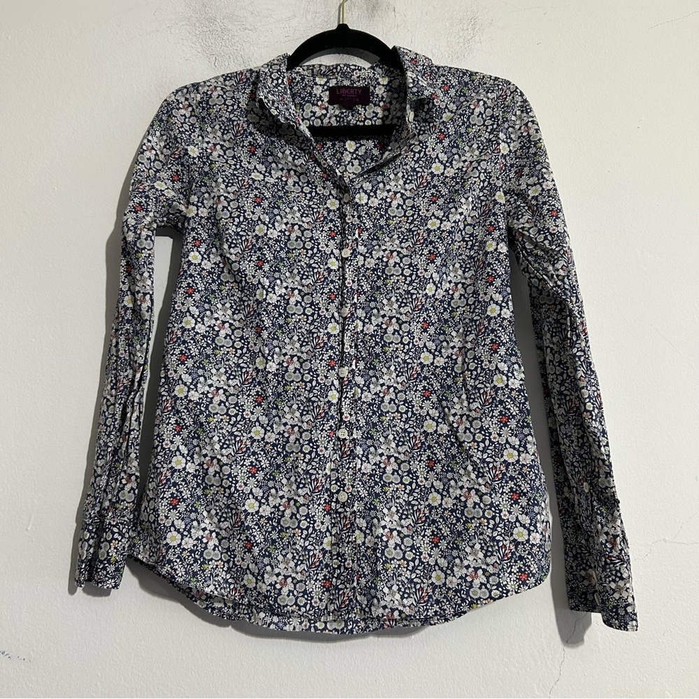J. Crew Liberty London Art June's Meadow Floral Button Up Shirt Prairie Cottage